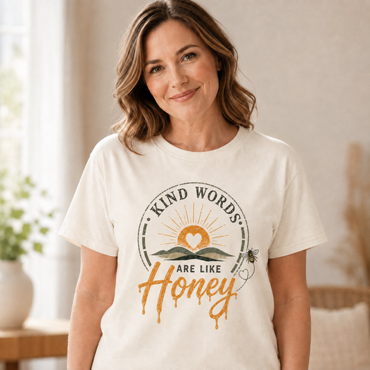 Kind Words Are Like Honey T-shirt | Bee Sun Graphic Tee